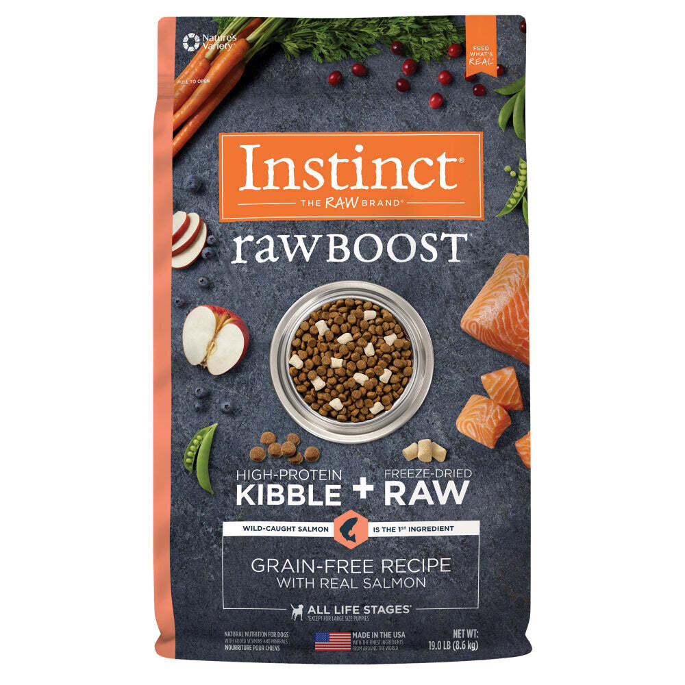 Instinct Raw Boost Grain Free Real Salmon Recipe Dog Food 19-lb