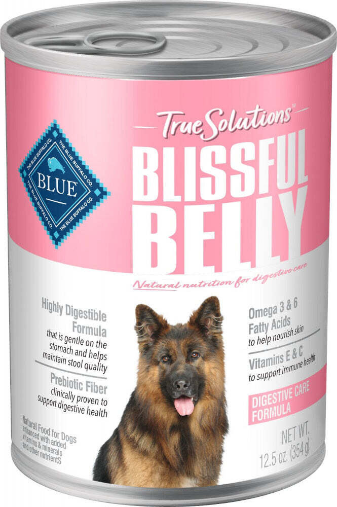 Blue Buffalo True Solutions Blissful Belly Natural Digestive Care Chicken Recipe Adult Wet Dog Food 12.5-oz, case of 12