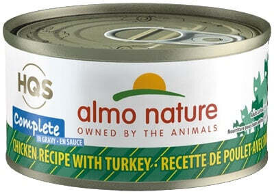 Almo Nature HQS Complete Cat Grain Free Chicken with Turkey Canned Cat Food 2.47-oz, case of 24