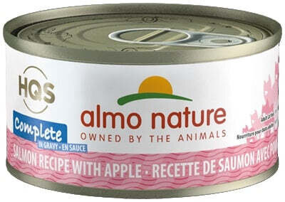 Almo Nature HQS Complete Cat Grain Free Salmon with Apple Canned Cat Food 2.47-oz, case of 24