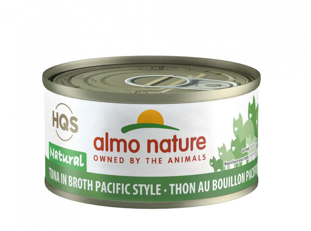 Almo Nature HQS Natural Cat Grain Free Additive Free Tuna Pacific Style Canned Cat Food 2.47-oz, case of 24