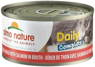 Almo Nature Daily Complete Cat Tuna with Salmon in Broth Canned Cat Food 2.47-oz, case of 24