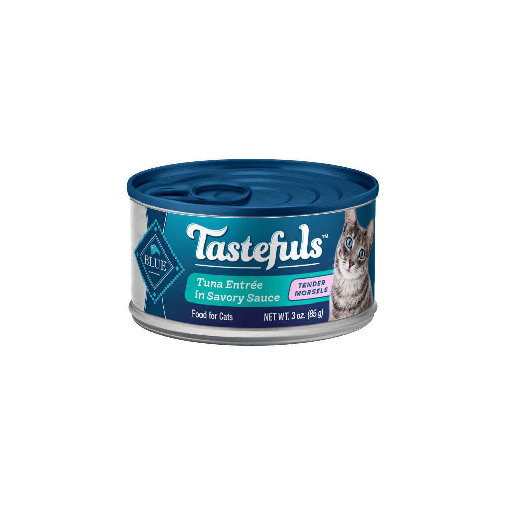 Blue Buffalo Tastefuls Natural Tender Morsels Tuna Entree Wet Cat Food 3-oz, case of 12