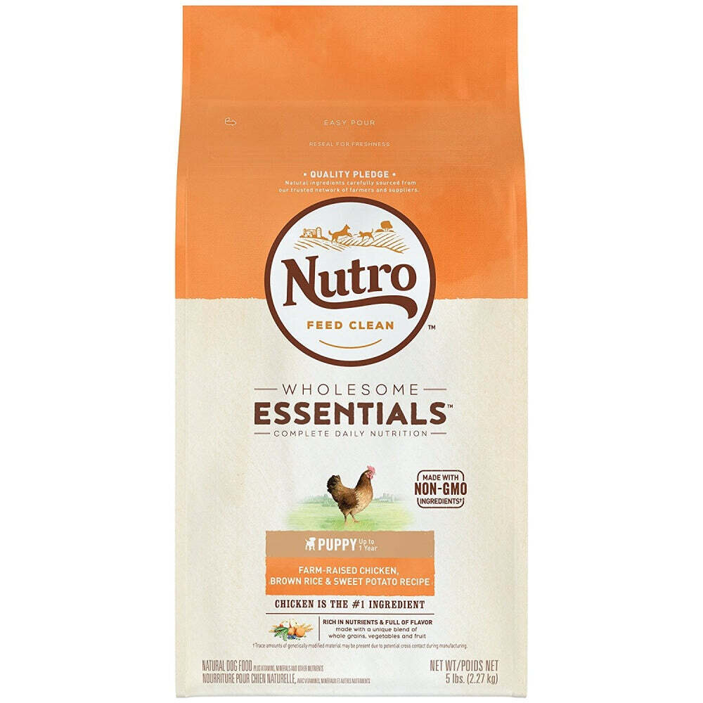 Nutro Wholesome Essentials Puppy Farm-Raised Chicken, Brown Rice & Sweet Potato Dry Dog Food 13-lb