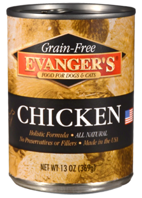 Evangers Cooked Chicken Canned Dog Food 13-oz, case of 12