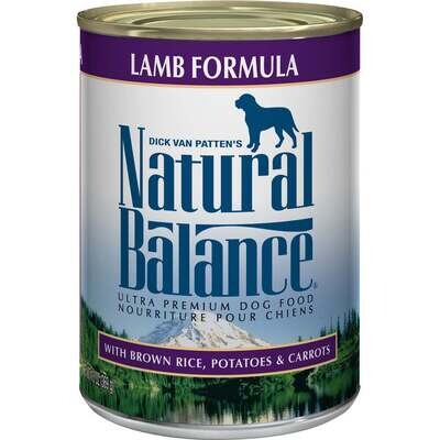 Natural Balance Ultra Premium Lamb Formula Canned Dog Food 13-oz, case of 12