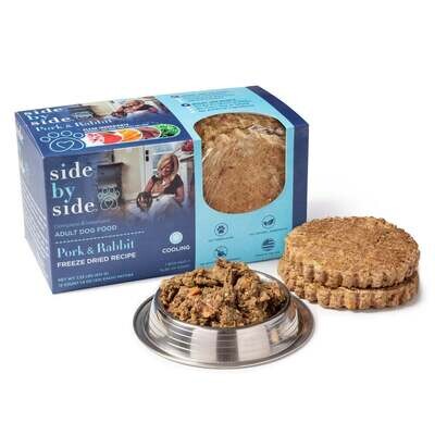 Side By Side Freeze Dried Cooling Pork & Rabbit Recipe Cooling Recipe Dry Dog Food 1.35-lb