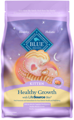 Blue Buffalo Healthy Growth Natural Chicken & Brown Rice Kitten Dry Cat Food 7-lb