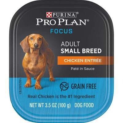 Purina Pro Plan Focus Small Breed Chicken Entree Adult Wet Dog Food 3.5-oz, case of 12