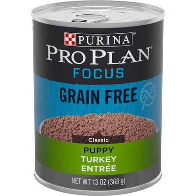 Purina Pro Plan Focus Grain-Free Classic Turkey Entree Wet Puppy Food 13-oz, case of 12