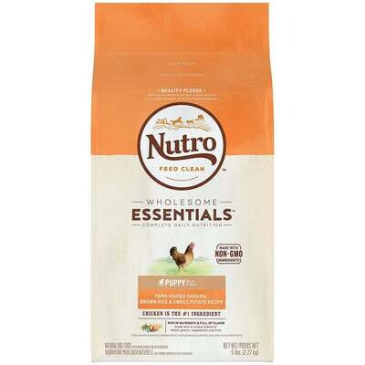 Nutro Wholesome Essentials Puppy Farm-Raised Chicken, Brown Rice & Sweet Potato Dry Dog Food 13-lb