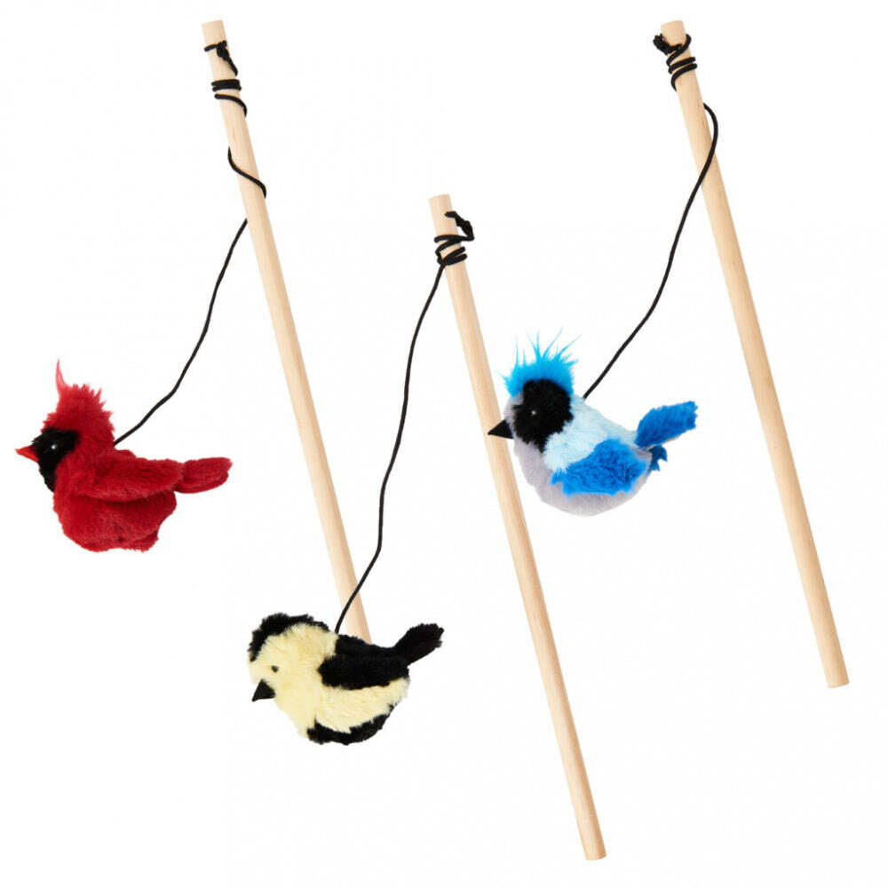 Ethical Pet Songbird Teaser Wand Assorted Colors