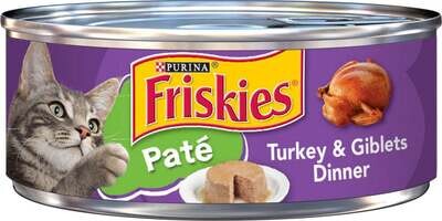 Friskies Pate Turkey & Giblets Canned Cat Food 5.5-oz, case of 24