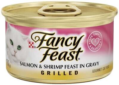Fancy Feast Grilled Salmon and Shrimp Canned Cat Food 3-oz, case of 24