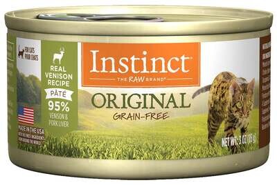 Instinct Grain-Free Venison Formula Canned Cat Food 5.5-oz, case of 12