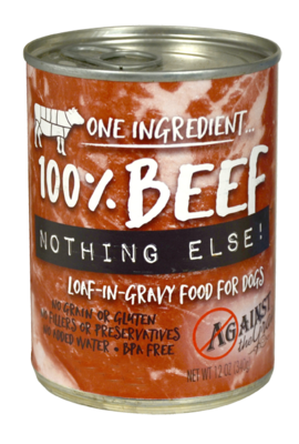Against the Grain Nothing Else Grain Free One Ingredient 100% Beef Canned Dog Food 11-oz, case of 12