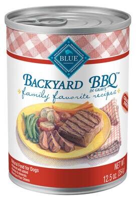 Blue Buffalo Family Favorites Backyard BBQ Canned Dog Food 12.5-oz, case of 12