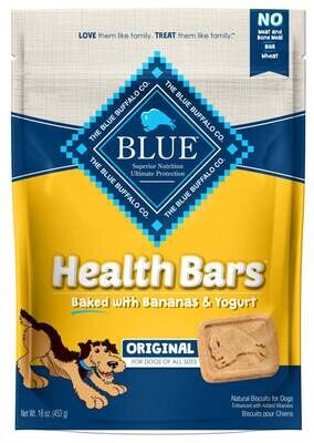 Blue Health Bars Baked With Banana & Yogurt Dog Treats 16-oz
