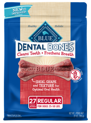 Blue Buffalo Blue All Natural Dental Bones Dog Treats 27-oz
