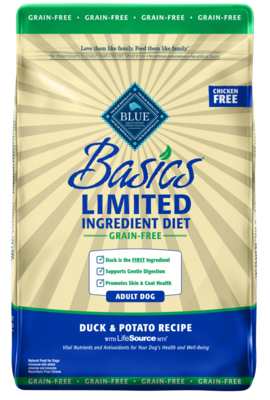 Blue Buffalo Basics Grain Free Adult Duck & Potato Recipe Dry Dog Food 22-lb