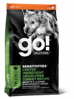Petcurean Go! Sensitivities Limited Ingredient Grain Free Turkey Recipe Dry Dog Food 12-lb