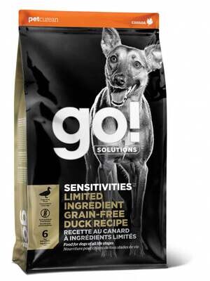 Petcurean Go! Sensitivities Limited Ingredient Grain Free Duck Recipe Dry Dog Food 12-lb