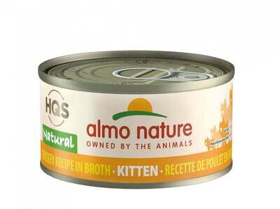 Almo Nature HQS Natural Kitten Grain Free Additive Free Chicken Canned Cat Food 2.47-oz, case of 24
