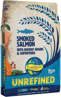 Earthborn Holistic Unrefined Smoked Salmon with Ancient Grains & Superfoods Dry Dog Food 25-lb
