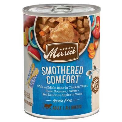 Merrick Grain Free Smothered Comfort Canned Dog Food 12.7-oz, case of 12
