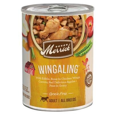 Merrick Grain Free Wingaling Canned Dog Food 12.7-oz, case of 12