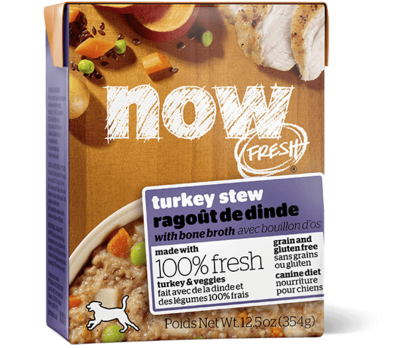 Petcurean Now! Fresh Grain Free Turkey Stew with Bone Broth Wet Dog Food 12.5-oz, case of 12