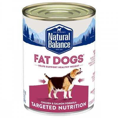 Natural Balance Fat Dogs Targeted Nutrition Chicken & Salmon Formula Wet Dog Food 13-oz,case of 12