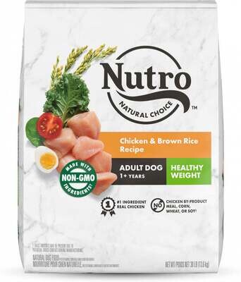 Nutro Wholesome Essentials Healthy Weight Adult Farm-Raised Chicken, Lentils & Sweet Potato Dry Dog Food 30-lb