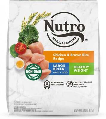 Nutro Wholesome Essentials Healthy Weight Large Breed Adult Farm-Raised Chicken, Rice & Sweet Potato Dry Dog Food 30-lb