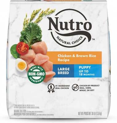 Nutro Wholesome Essentials Large Breed Puppy Farm-Raised Chicken, Brown Rice & Sweet Potato Dry Dog Food 30-lb