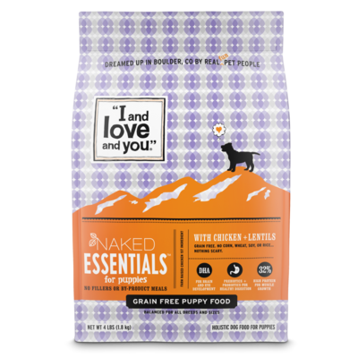 I and Love and You Naked Essentials Grain Free Puppy Recipe Dry Dog Food 4-lb