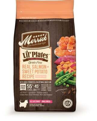 Merrick Lil' Plates Small Breed Grain Free Real Salmon & Sweet Potato Dry Dog Food 4-lb