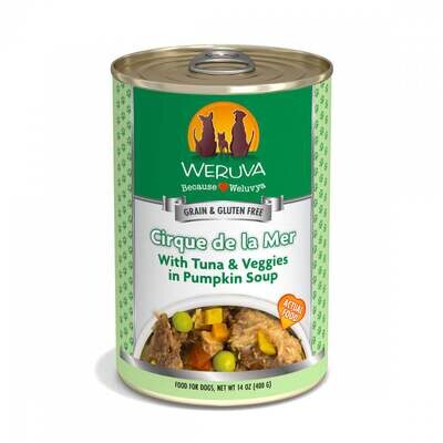 Weruva Cirque de la Mer with Tuna & Veggies in Pumpkin Soup Canned Dog Food 5.5-oz, case of 24
