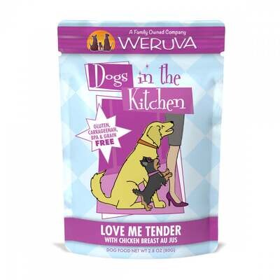 Weruva Dogs in the Kitchen Love Me Tender Grain Free Chicken Dog Food Pouch 2.8-oz, case of 12