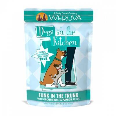 Weruva Dogs in the Kitchen Funk in the Trunk Grain Free Chicken & Pumpkin Dog Food Pouch 2.8-oz, case of 12