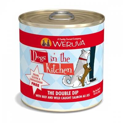 Weruva Dogs in the Kitchen The Double Dip Grain Free Beef & Salmon Canned Dog Food 10-oz, case of 12