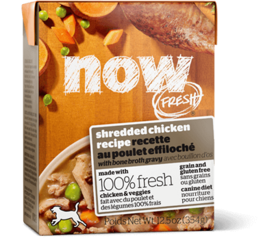 Petcurean NOW! Fresh Grain Free Grain Free Shredded Chicken Recipe Wet Dog Food 12.5-oz, case of 12