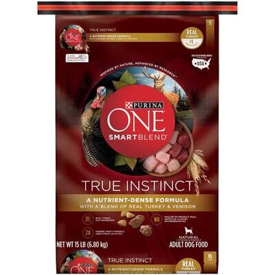 Purina ONE SmartBlend True Instinct Turkey & Venison Dry Dog Food 36-lb