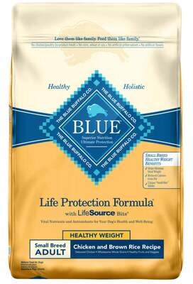 Blue Buffalo Life Protection Healthy Weight Natural Chicken & Brown Rice Recipe Small Breed Adult Dry Dog Food 15-lb