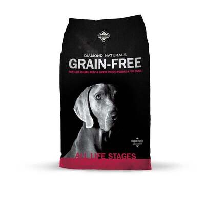 Diamond Naturals Grain Free Beef & Sweet Potato Dry Dog Food 28-lb