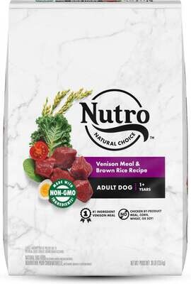 Nutro Wholesome Essentials Adult Venison Meal, Brown Rice and Oatmeal Dry Dog Food 30-lb