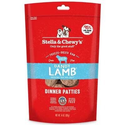 Stella & Chewy's Dandy Lamb Grain Free Dinner Patties Freeze-Dried Raw Dog Food