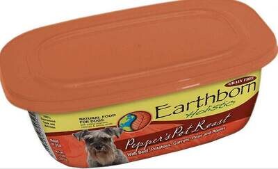 Earthborn Holistic Pepper's Pot Roast Gourmet Dinners Grain Free Moist Dog Food Tubs 8-oz, case of 8