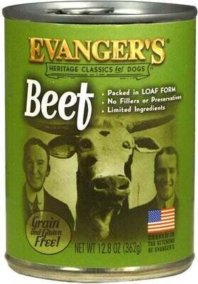 Evangers 100% Beef Classic Canned Dog Food 13-oz, case of 12