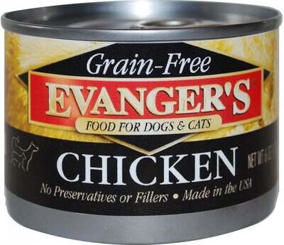 Evangers Grain Free Chicken Canned Dog and Cat Food 6-oz, case of 24